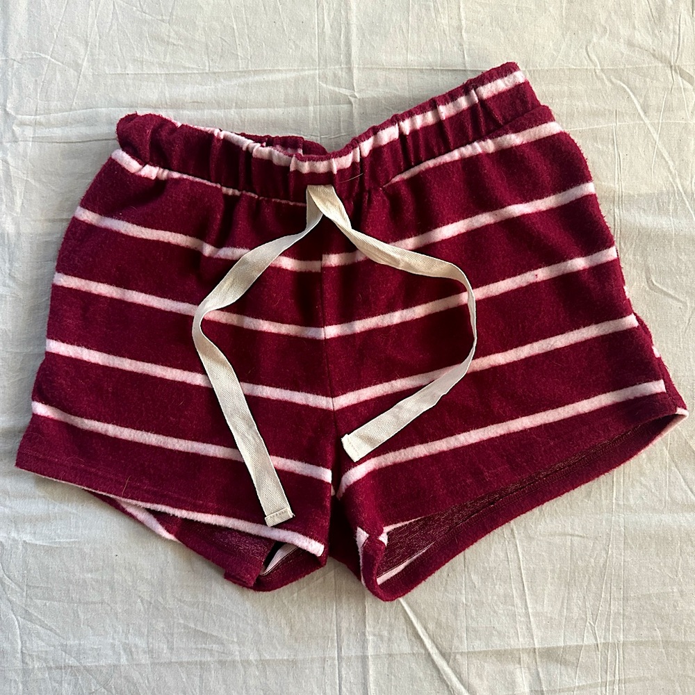 Perfect Peach Striped Fleece Pajama Pants size M